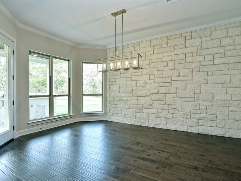 Representative unfurnished interior of a home built from the Madera II by Giddens Homes in Scofield Farms Estates, Georgetown (Image 383).