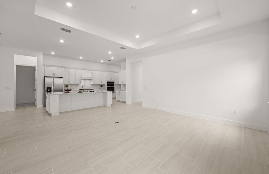 Gathering room with tray ceiling Gathering room with tray ceiling