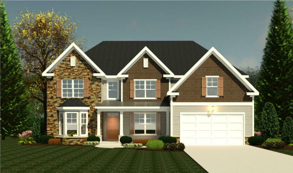 Springfield V-3424 Elev B (with Opt Bay Window) Springfield V-3424 Elev B (with Opt Bay Window)