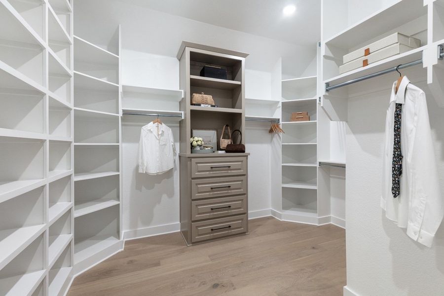Representative Primary Closet - some options shown Representative Primary Closet - some options shown