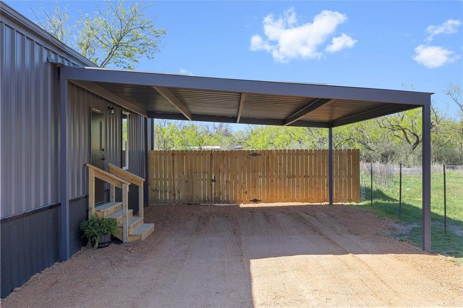 Exterior details and patio area of a home in , Brownwood (Image 25).