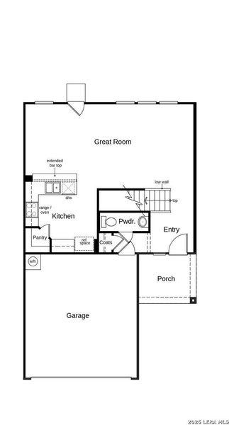 2D floor plan layout of this home in Legend Heights, New Braunfels, TX (Image 3).