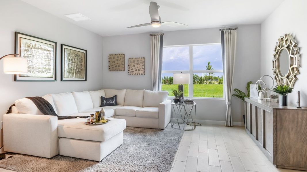 Furnished interior view inside a new home in Palmetto Landing at Babcock Ranch Express, Punta Gorda (Image 5).