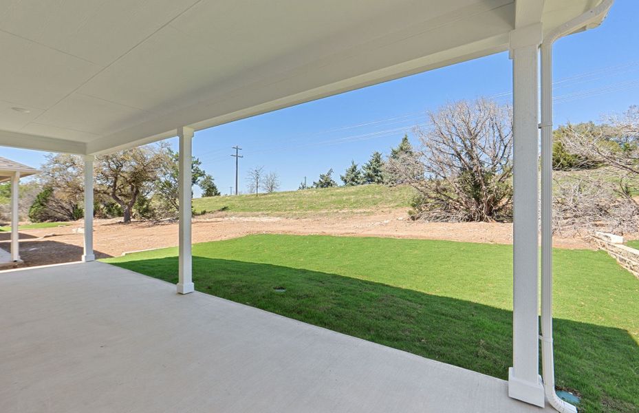 Exterior details and patio area of a home in Sun City Texas, Georgetown (Image 26).