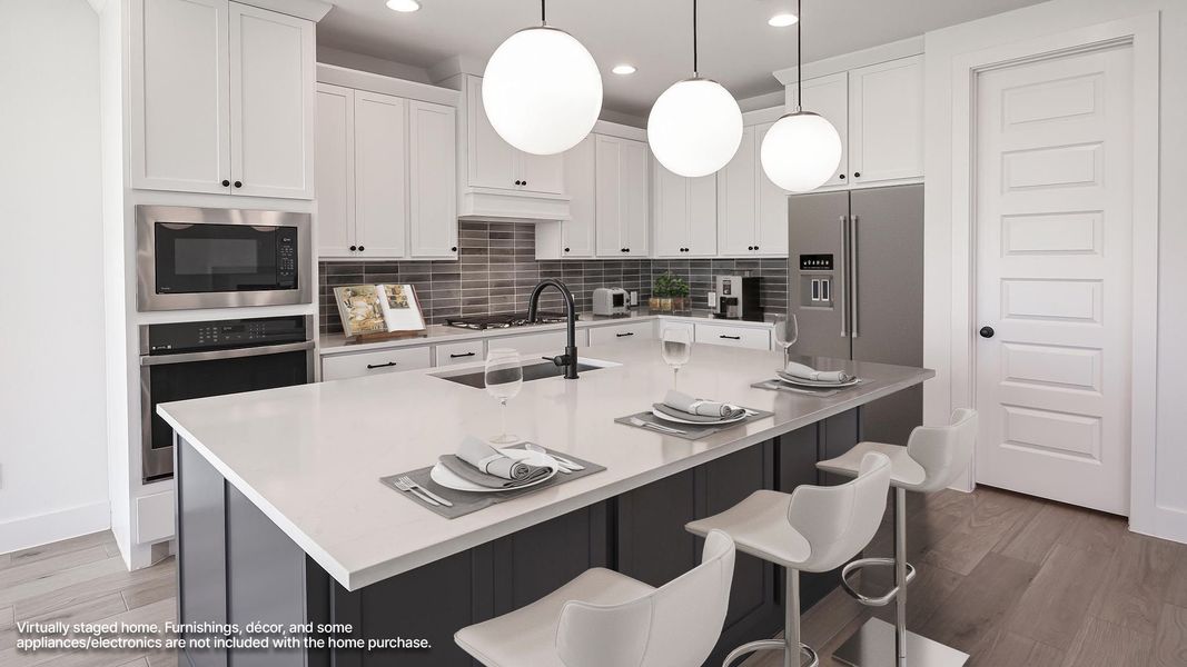 Furnished interior view inside a new home in Crosswinds, Kyle (Image 4).