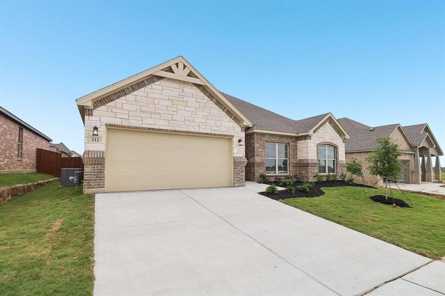 Front exterior of a new home in , Alvarado, TX, highlighting curb appeal (Image 17).
