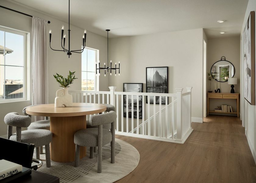 Representative furnished interior of a home built from the 2805 by Tri Pointe Homes in Painted Prairie, Aurora (Image 10).