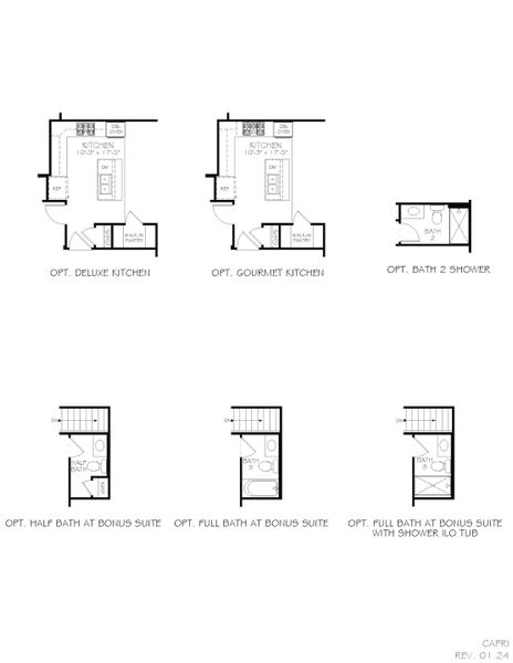 2D floor plan layout for the Capri by Epcon Communities in Lakeside at Millican Reserve, College Station, TX (Image 22).