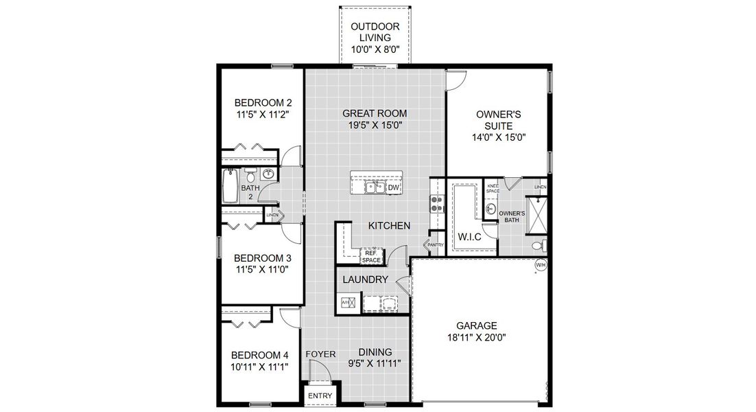 2D floor plan layout of this home in Port Charlotte, Port Charlotte, FL (Image 3).