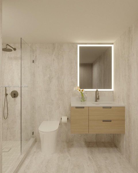 Furnished interior view inside a new home in , Miami Beach (Image 21).