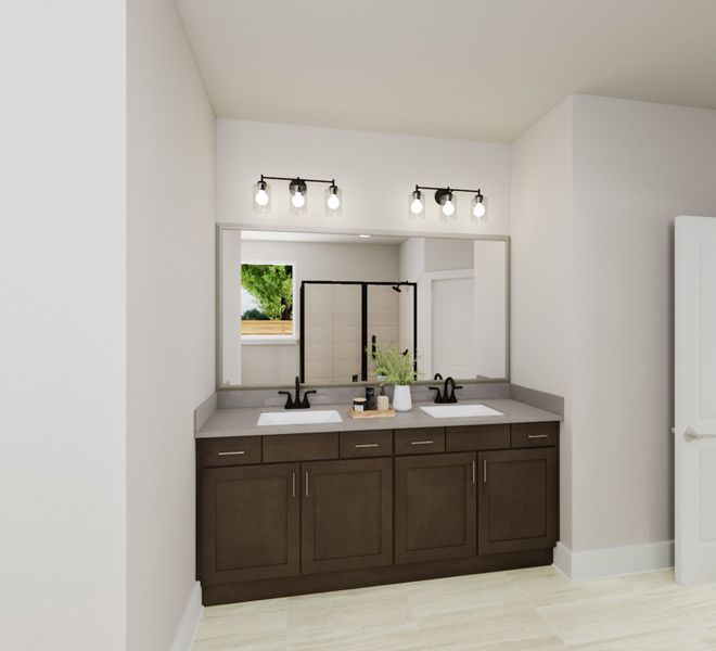 Representative furnished interior of a home built from the Ember by Tri Pointe Homes in The Meadows, Denton (Image 4).