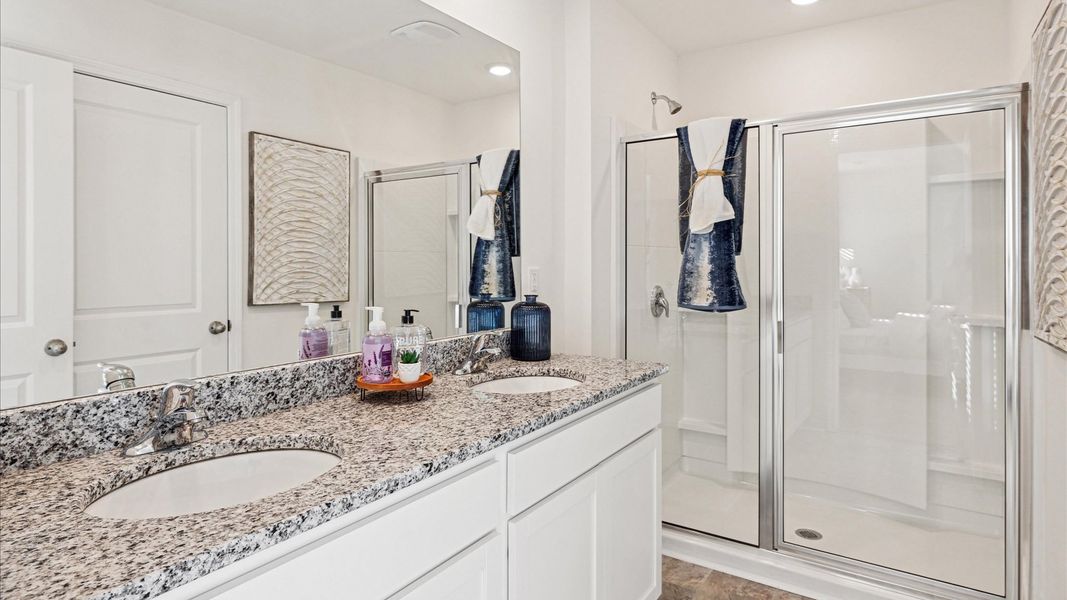 Furnished interior view inside a new home in The Hideaway at Fox Meadows, Bluff City (Image 22).