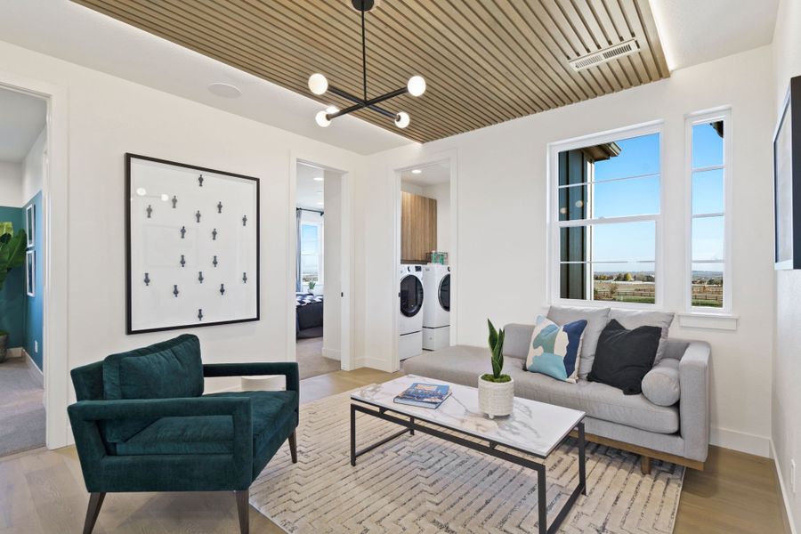 Representative furnished interior of a home built from the 4 by Trumark Homes in RainDance, Windsor (Image 33).