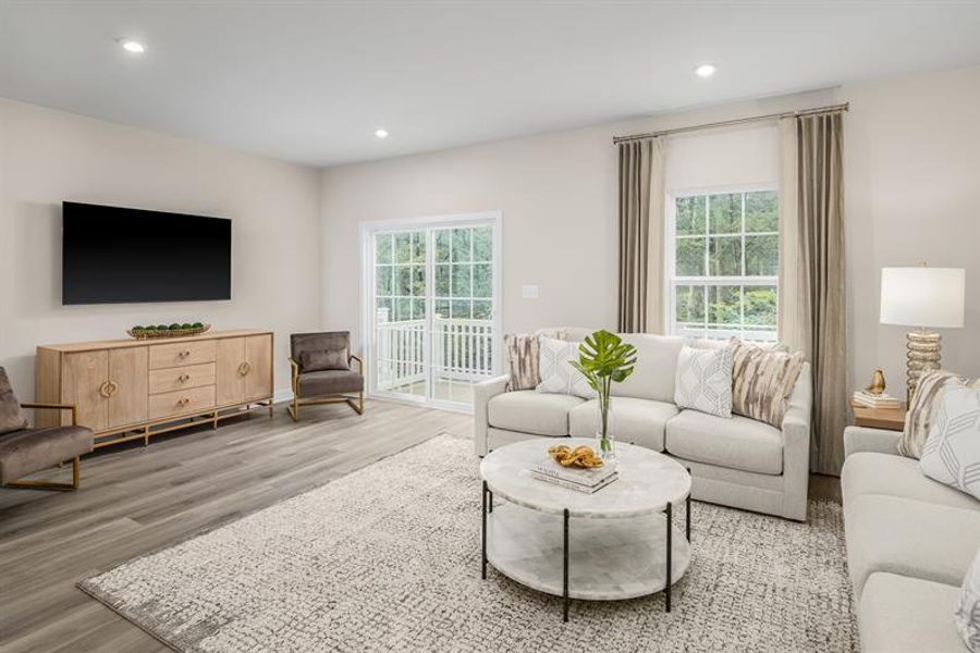 Representative furnished interior of a home built from the Schubert by Ryan Homes in Alexander Towns, Lawrenceville (Image 13).