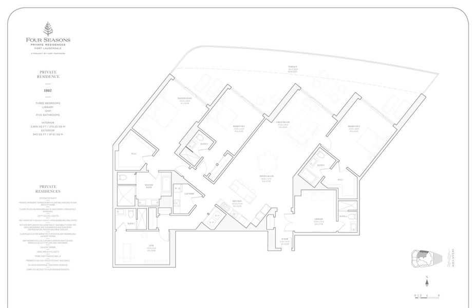 2D floor plan layout of this home in , Fort Lauderdale, FL (Image 6).