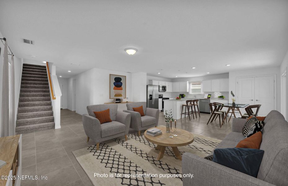 Furnished interior view inside a new home in Wells Landing, Jacksonville (Image 15).