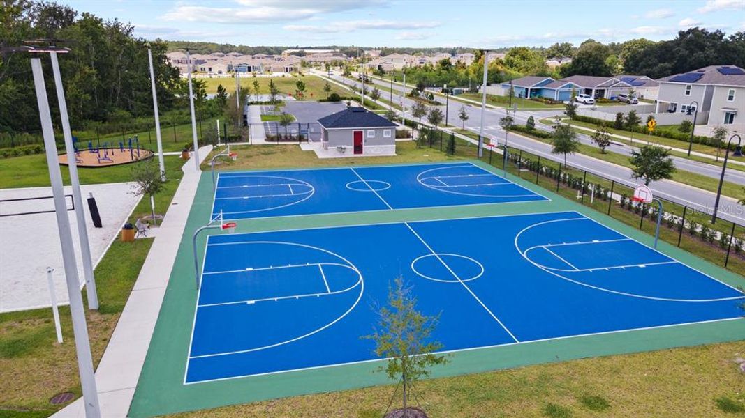 Community basketball courts