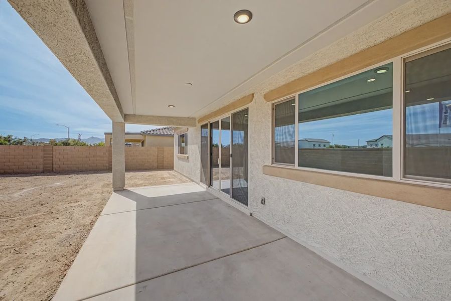 Exterior details and patio area of a home in Forté at Granite Vista, Waddell (Image 4).