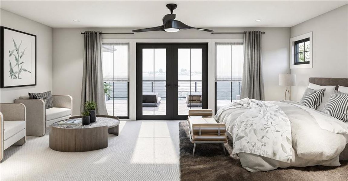 Furnished interior view inside a new home in , Atlanta (Image 25).