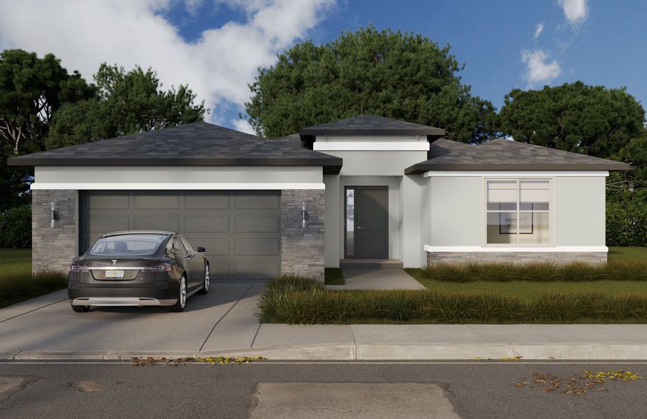 Representative exterior photo of a completed home built from the The Ibis by Estela Living in Palm Coast, Palm Coast, FL (Image 22).