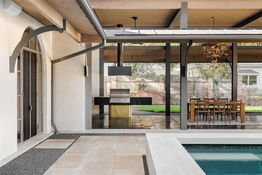 Exterior details and patio area of a home in , Austin (Image 24).