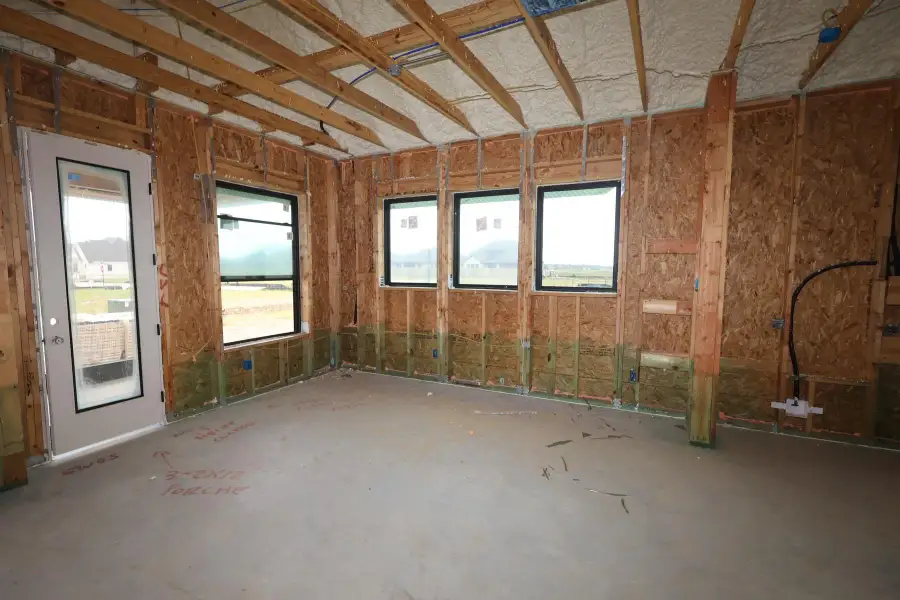 In-progress construction of a new home in Riceland - Summit Collection, Mont Belvieu, TX (Image 5). In-progress construction of a new home in Riceland - Summit Collection, Mont Belvieu, TX (Image 5).