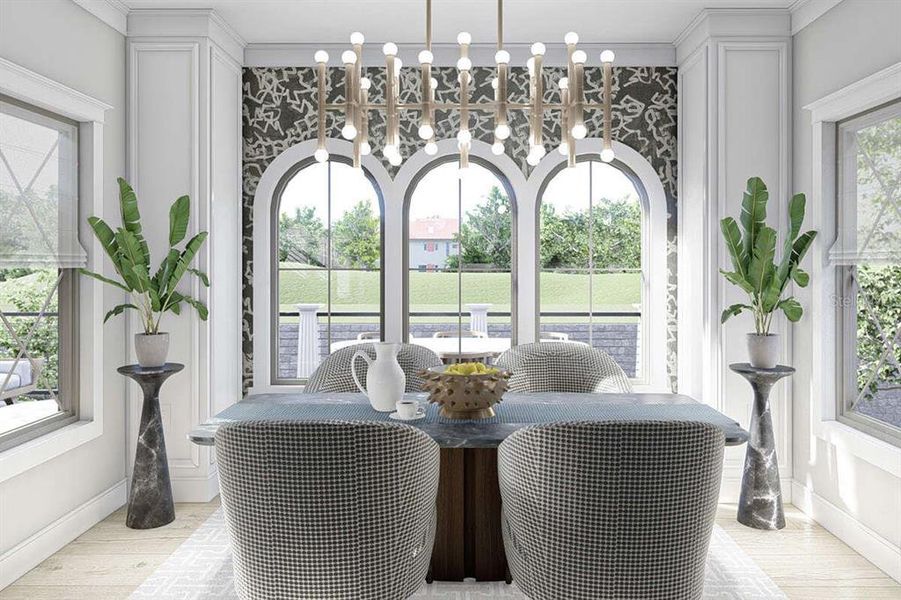 Furnished interior view inside a new home in , Tampa (Image 15).