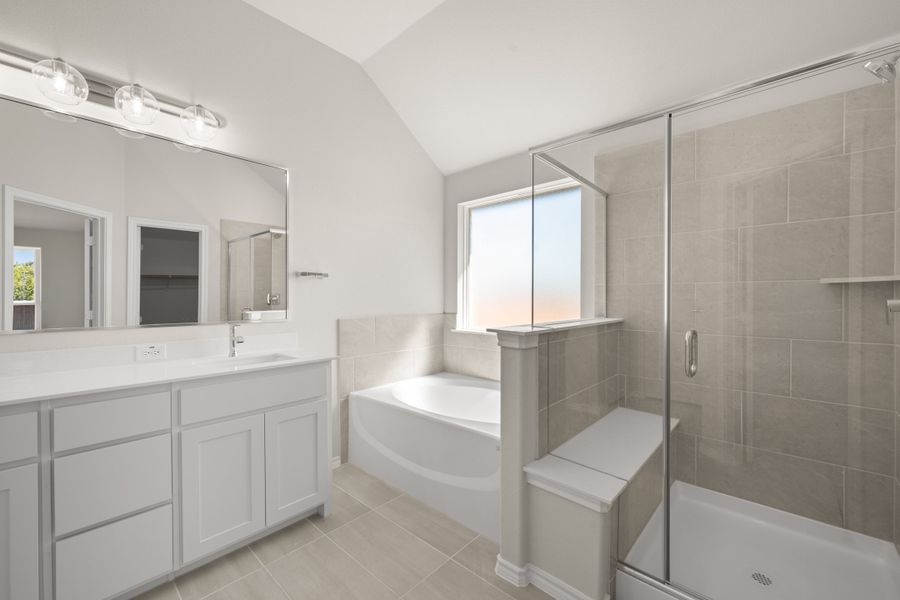 Furnished interior view inside a new home in Hunters Ridge, Crowley (Image 11).