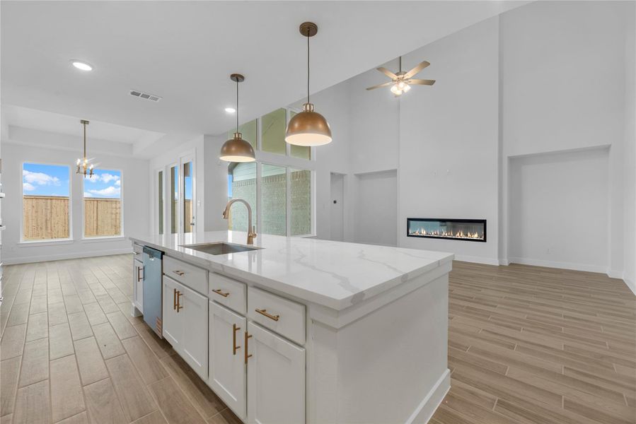 Furnished interior view inside a new home in Bridgeland, Cypress (Image 8).
