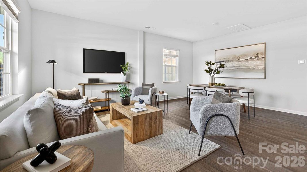Furnished interior view inside a new home in Wallace Springs, Statesville (Image 2). Furnished interior view inside a new home in Wallace Springs, Statesville (Image 2).