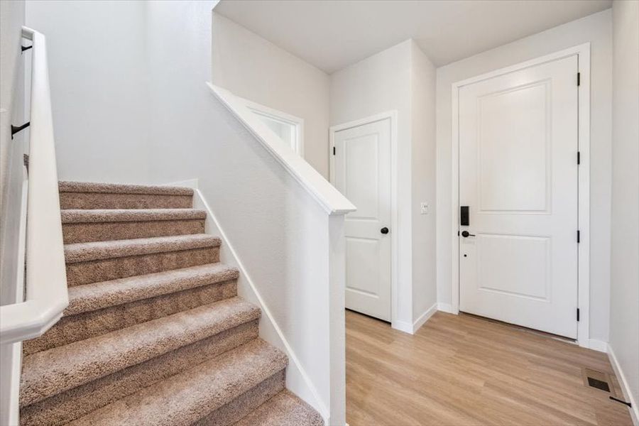 A staircase in a house.