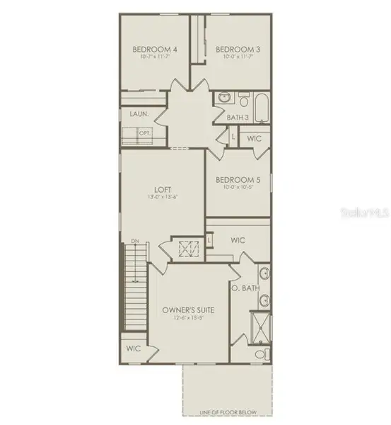 2D floor plan layout of this home in The Grow, Orlando, FL (Image 3).