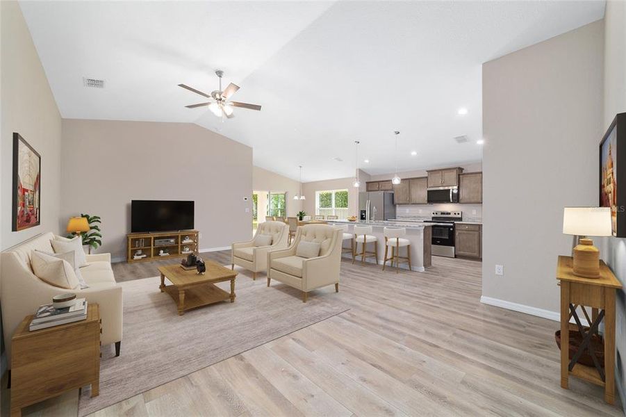 Furnished interior view inside a new home in , Dunnellon (Image 13).
