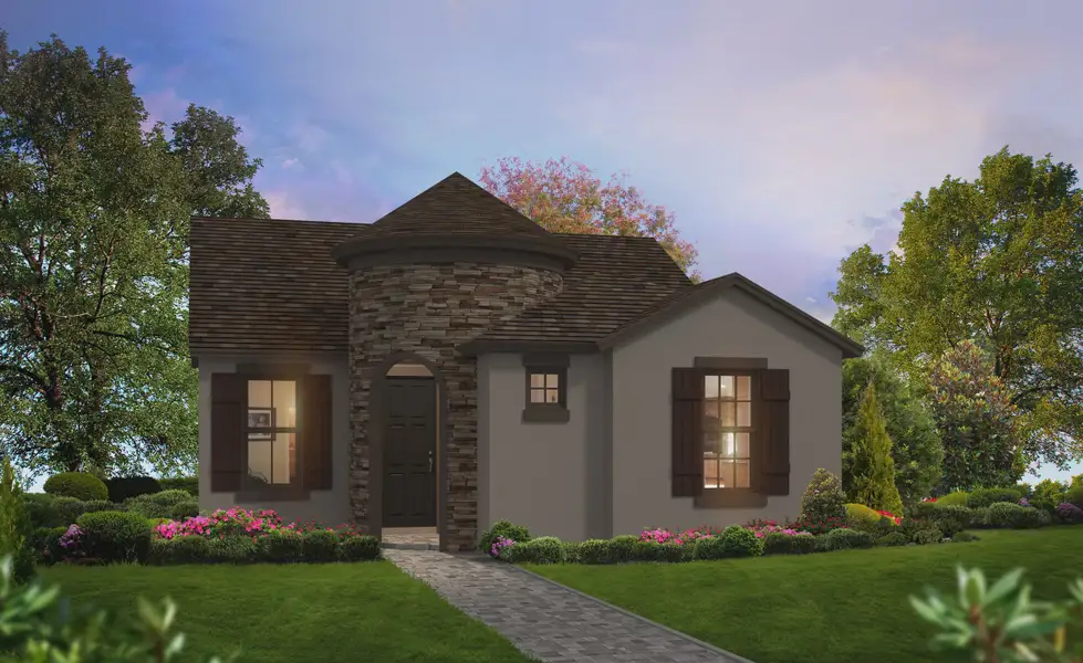 Representative exterior photo of a completed home built from the Lily by ICI Homes in Persimmon Park, Wesley Chapel, FL (Image 3). Representative exterior photo of a completed home built from the Lily by ICI Homes in Persimmon Park, Wesley Chapel, FL (Image 3).