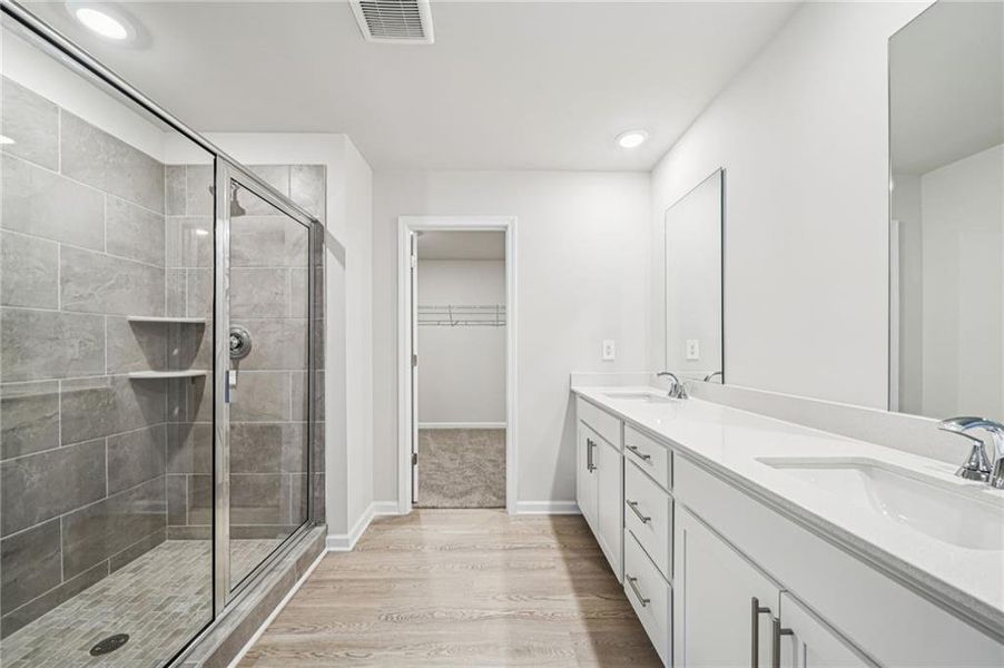 Furnished interior view inside a new home in Parkside at Grayson, Grayson (Image 9).