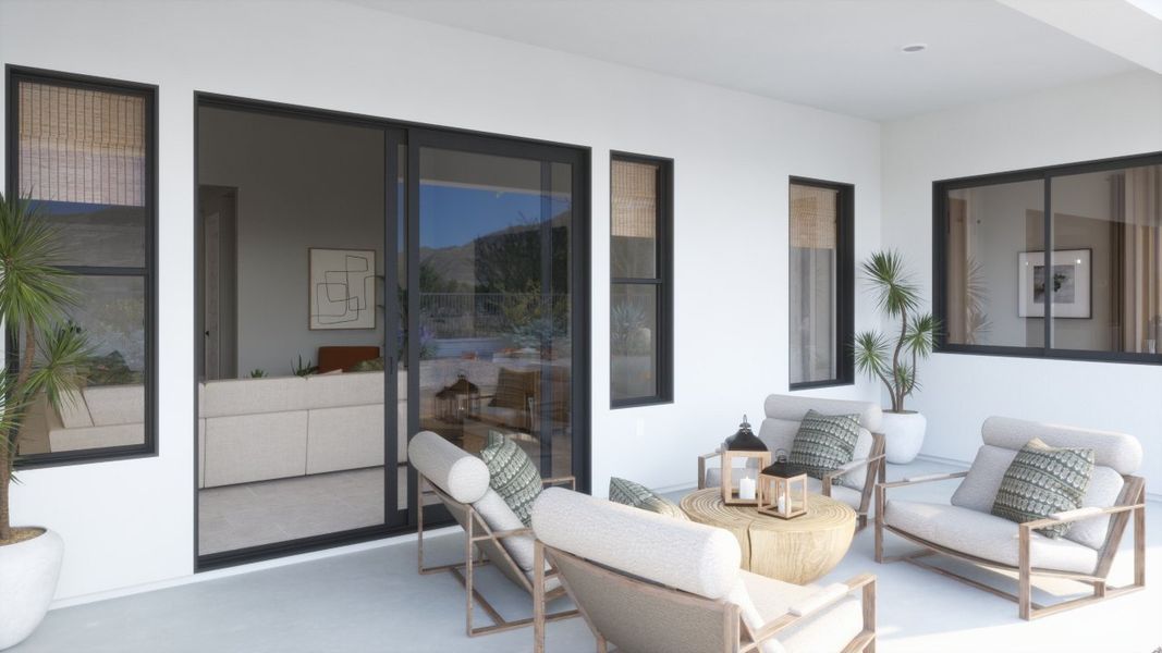 Exterior details and patio area of a home in Estates at Kings Ranch, Gold Canyon (Image 3).