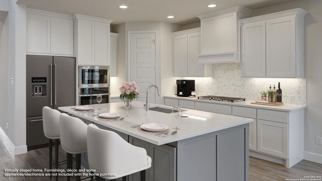 Furnished interior view inside a new home in Ladera 50', San Antonio (Image 10).