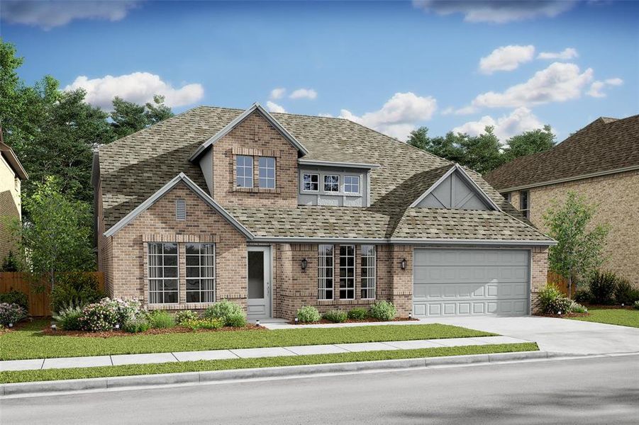 Stunning Munich ESP home design with elevation NA built by K. Hovnanian Homes in beautiful Westland Ranch. (*Artist rendering used for illustration purposes only. **Actual home will have a 3 car attached garage.)