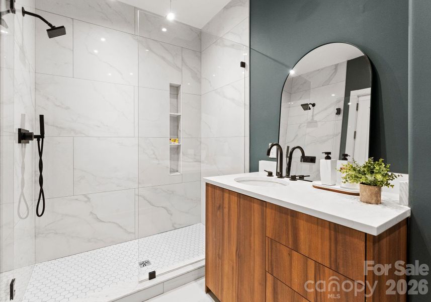 Furnished interior view inside a new home in , Charlotte (Image 12).