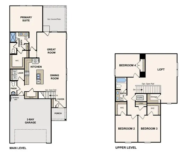 2D floor plan layout of this home in Vanbrooke, Brookshire, TX (Image 2).