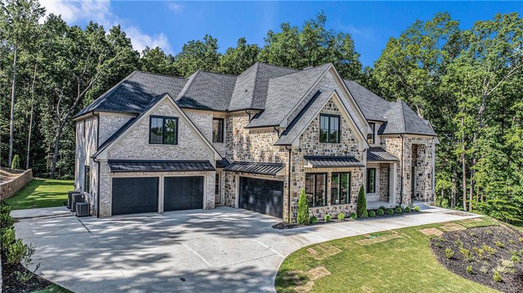 Front exterior of a new home in , Alpharetta, GA, highlighting curb appeal (Image 30).