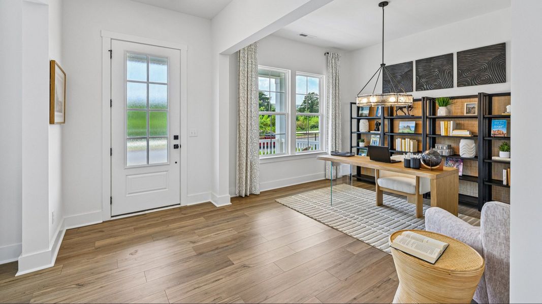 The Westport Plan by DRB Homes in Miller Farm - Entry & Office The Westport Plan by DRB Homes in Miller Farm - Entry & Office