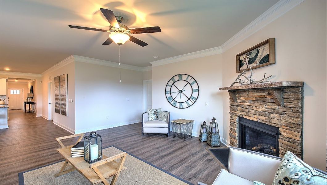 Furnished interior view inside a new home in Reserve at Tap Root Farms, Fletcher (Image 22).