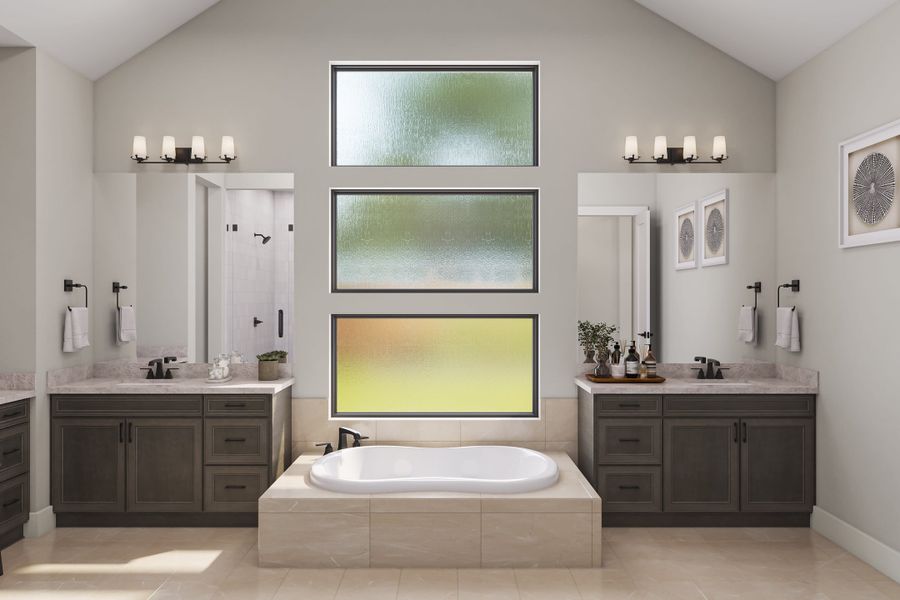 Representative furnished interior of a home built from the Camden by Tri Pointe Homes in The Estates at James Lane, Fulshear (Image 19).