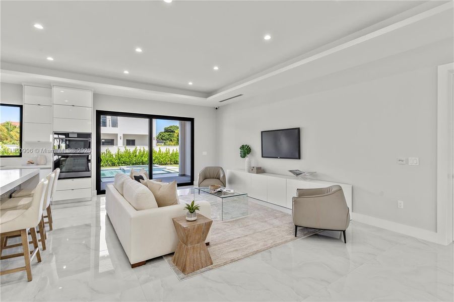 Furnished interior view inside a new home in , Miami (Image 10).