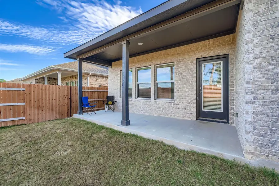 Exterior details and patio area of a home in Bar W Ranch, Leander (Image 4).