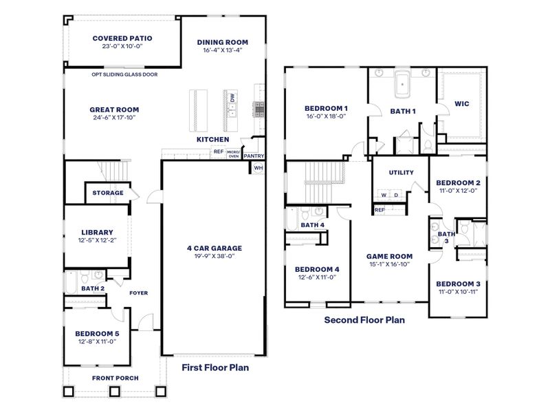 2D floor plan layout of this home in Prada, Phoenix, AZ (Image 4).