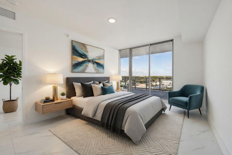 Bedroom with furniture