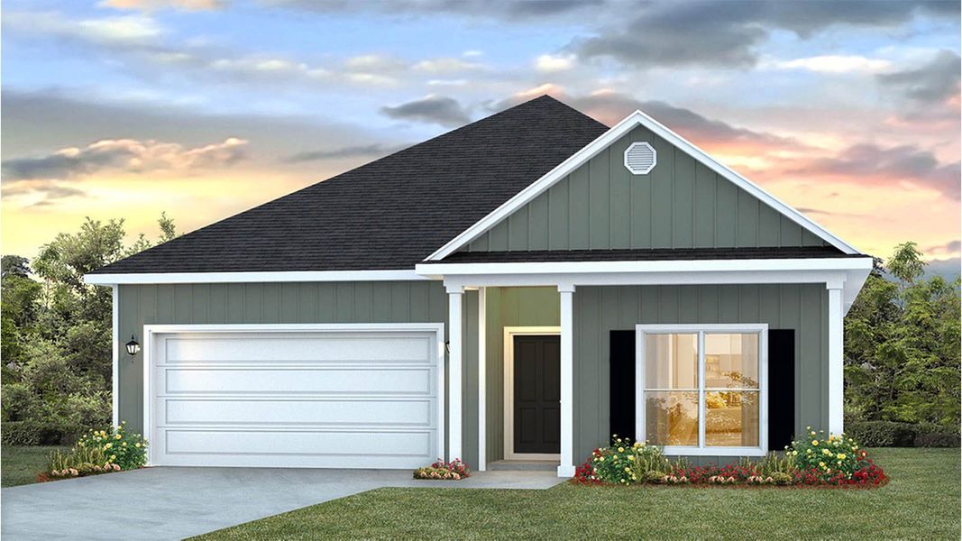 Representative exterior photo of a completed home built from the Rhett by D.R. Horton in Bayside at Ward Creek, Panama City Beach, FL (Image 2).