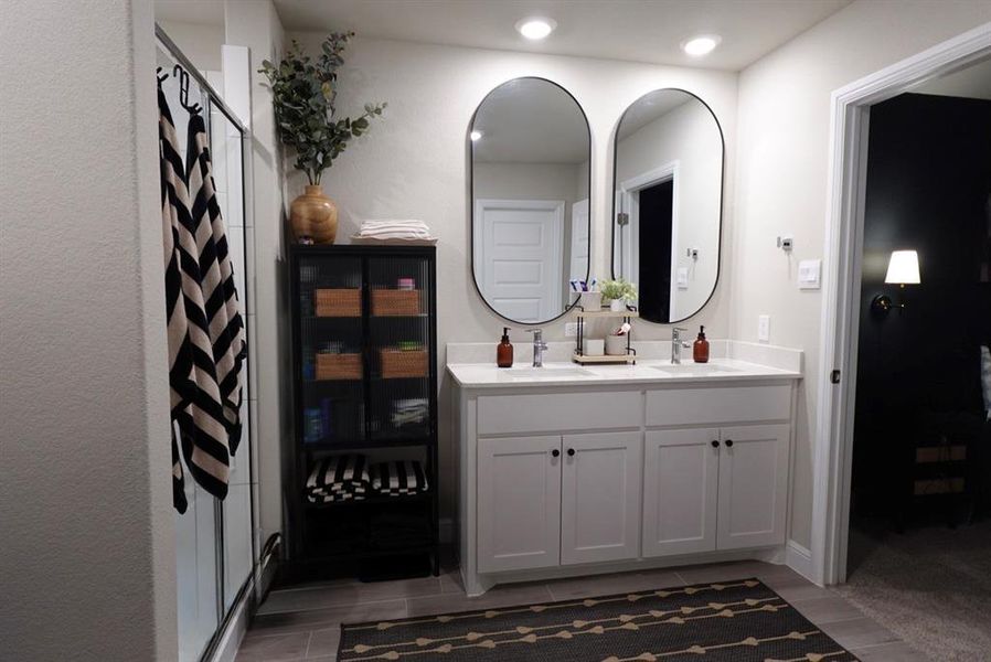 Master bath with double sinks